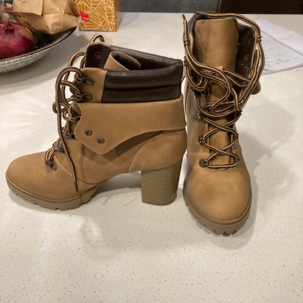 Dressy Work-Boot Style Ankle Booties